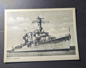 Mint Germany Navy Ship Postcsard Cruiser Kreuzer Karlsruhe