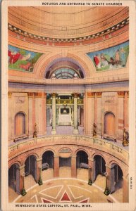 Rotunda and Entrance to Senate Chamber Minnesota State Capitol Postcard PC517