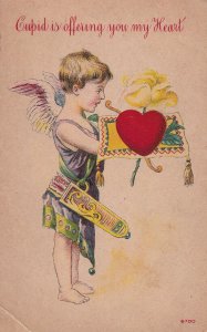 VALENTINE'S DAY, 1900-10s; Cupid is offering you my Heart