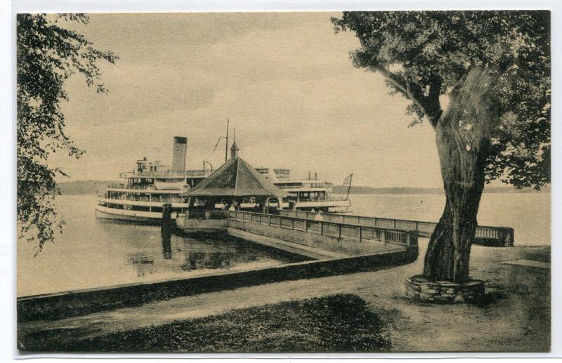 Steamer at Wharf Mount Vernon Virginia postcard