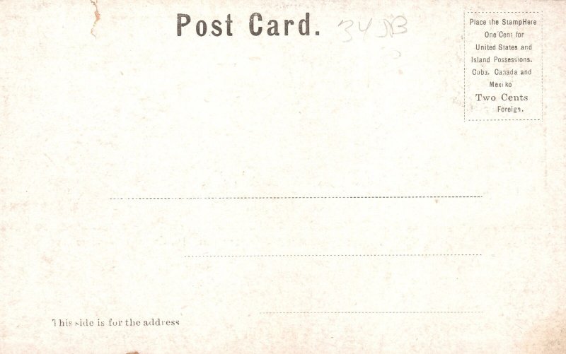 Vintage Postcard Greetings Fr. Newport RI Residence Of Mrs. Cornelius Vanderbilt