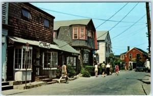 ROCKPORT, Massachusetts MA ~ BEARSKIN NECK Shopping Area  ca 1960s Postcard