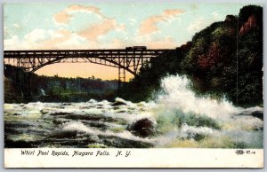 Vtg Niagara Falls New York NY Whirl Pool Rapids & Railroad Bridge 1910s Postcard