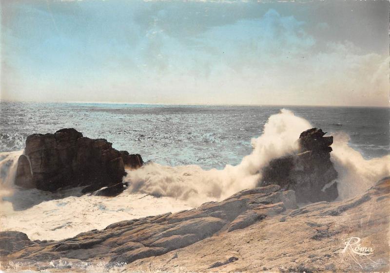 BR48519 Gros temps sur la cote sauvage rocher du caniche Quiberon    France