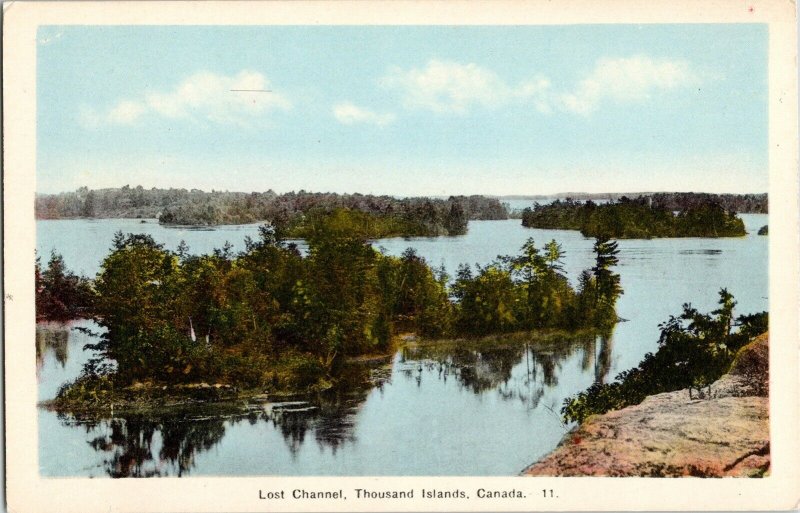 Lost Channel Thousand Islands Canada WB Antique DB Postcard Photogelatine UNP