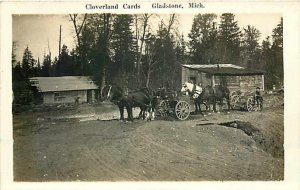 MI, Gladstone, Michigan, RPPC, Occupational Scene, Clearing Land?