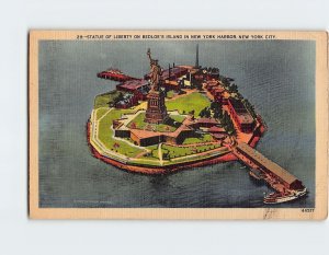 Postcard Statue Of Liberty On Bedloe's Island In New York Harbor, New York