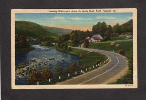 VT Wilmington Vermont along Molly Stark Trail Linen Postcard