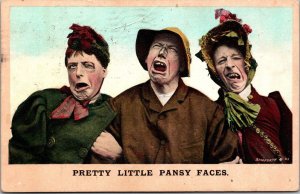 Humour Pretty Little Pansy Faces 1909