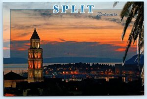 SPLIT, DALMATIA CROATIA ~ Birdseye View SUNSET  4x6 Postcard