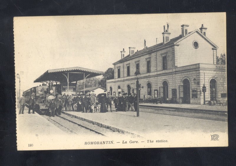 ROMORANTIN LA GARE FRANCE RAILROAD DEPOT TRAIN STATION VINTAGE POSTCARD