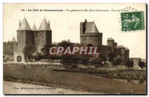 Old Postcard La Cite Carcassonne Vue Generale From & # 39Est Narbonne Gate To...