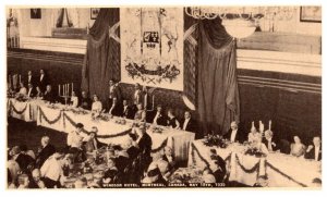 Canada Montreal Windsor Hotel Banquet for King George