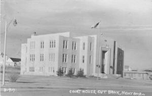 Court House Cut Bank Montana 1940s Nixon RPPC real photo postcard 6059