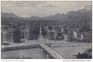 France Grenoble Vue Generale le Pont de France et le Cours St-Andre