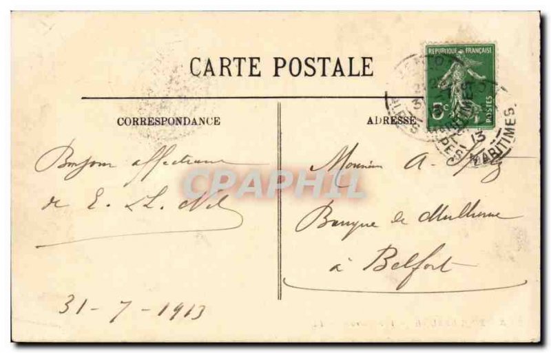 Roquebrune Old Postcard General view