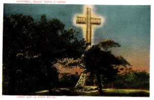 Canada Montreal Mount Royal Cross Vintage Postcard 09.91