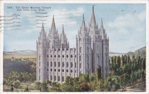 Utah Salt Lake City The Great Mormon Temple 1928