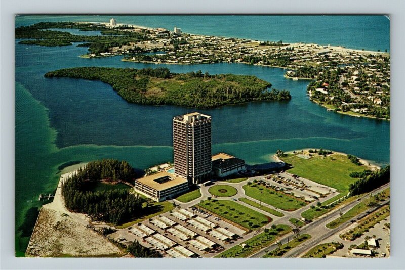 Sarasota FL-Florida, Plymouth Harbor, Lido Key Gulf Of Mexico, Chrome Postcard