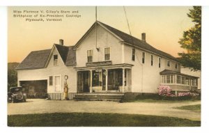 VT - Plymouth. Florence V. Cilley's Store, Gas Pump ca 1920s