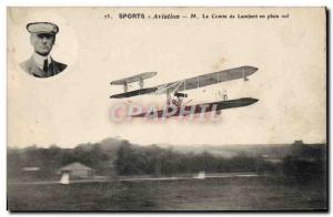 Old Postcard Jet Aviation M Lambert Count in flight