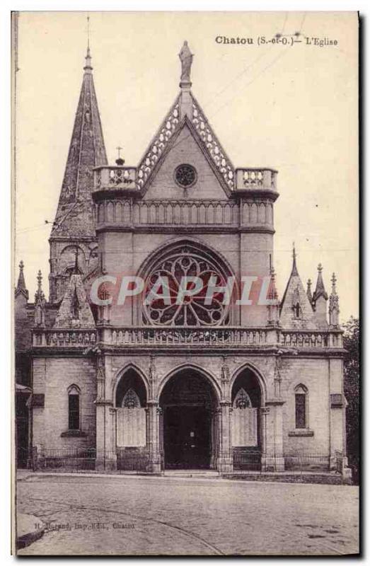 Old Postcard Chatou L & # 39Eglise