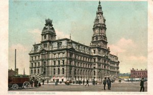 Vintage Postcard 1920's View of Court House Indianapolis Indiana IND
