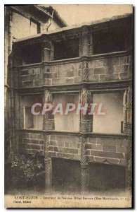 Postcard Old Saint Flour Interior of the former Hotel Baisson shopping street