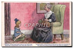 Old Postcard Fantasy Illustrator Child Grand Mere