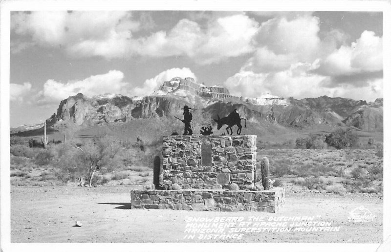 Postcard RPPC 1940s Arizona Apache Junction Snowbeard Dutchman Frasher AZ24-2053