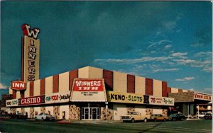 Winnemucca, NV Nevada JOE MACKIE'S WINNERS INN HOTEL & CASINO Gambling Postcard