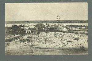 La Porte MINNESOTA RPPC c1910 BIRDSEYE VIEW nr Akeley Walker Bemidji Lake Itasca