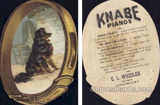 Knabe Pianos, Little Falls, NY USA Trade Card Approx Size Inches = 3.75 x 5 U...
