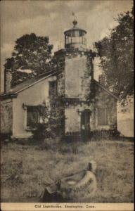 Stonington CT Old Lighthouse Old Postcard #2