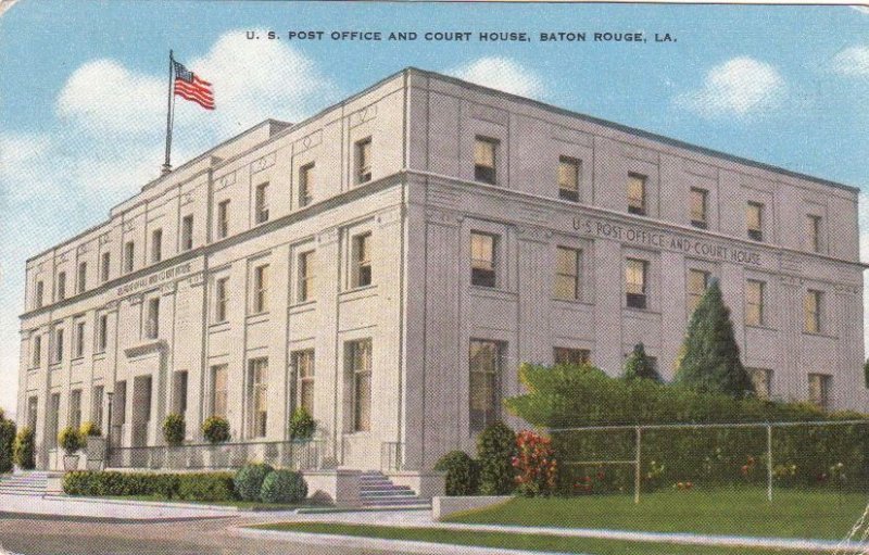 Postcard U.S. Post Office and Court House Baton Rouge LA