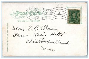 1908 Congregational Church Groton Connecticut CT Antique Posted Postcard 