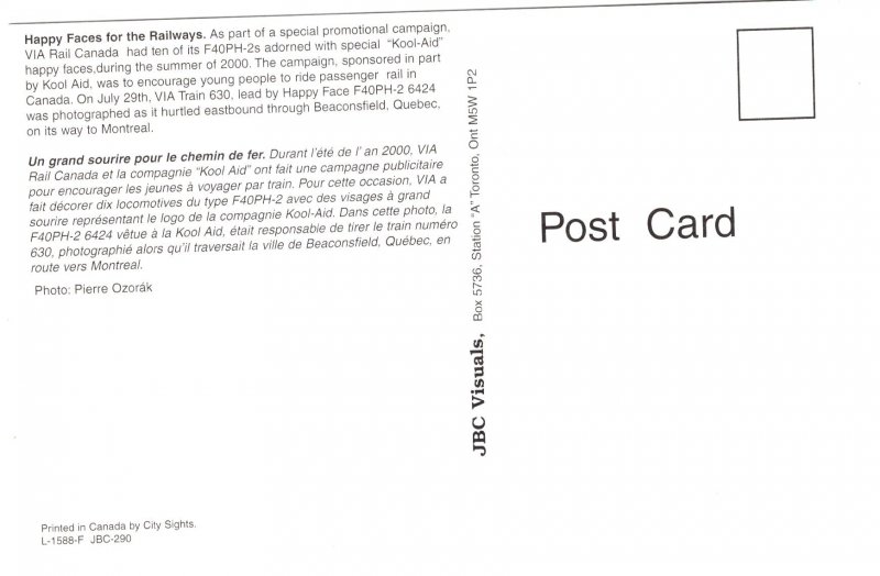 Kool Aid Happy Face on Railway Train, Beaconsfield, Quebec