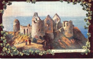 DUNLUCE CASTLE County Antrim, Ireland Tuck Oilette c1910s Vintage Postcard