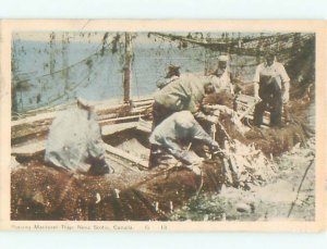 Pre-chrome NOVA SCOTIA MACKEREL FISHING Meteghan postmark by Yarmouth NS AF5703