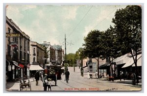 Black Boy Hill Street View Bristol England UNP DB Postcard U25