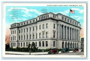 1932 Scioto County Court House Portsmouth Ohio OH Posted Vintage Postcard