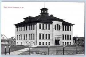 Lemmon South Dakota Postcard High School Exterior Building c1910 Vintage Antique