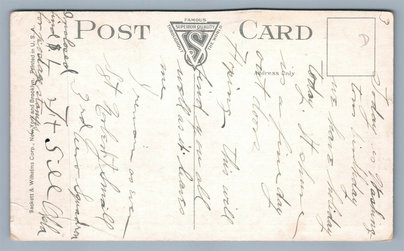 EARLY AVIATION US ARMY AEROPLANE ANTIQUE POSTCARD 