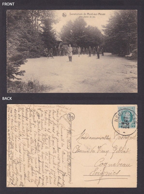 BELGIUM, Postcard, WWI, Yvoir, Sanatorium de Mont-sur-Meuse