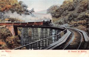 MEXICO~EL PUENTE de METLAC~STEAM RAILROAD~J.C.S. #551 PUBLISHED POSTCARD 1900s