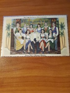 Vintage Old Heidelberg Restaurant, Miami Florida Linen Postcard