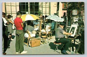 c1966 Artists in Greenwich Village New York City NY VINTAGE Postcard 0767