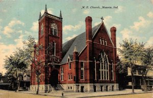 MUNCIE, IN Indiana   METHODIST EPISCOPAL~ME CHURCH   c1910's Postcard