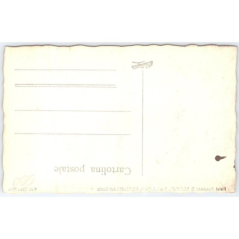 Postcard Hotel Pensione Belle-Vue Gardone Riviera Italy Gino Riva RPPC Photo