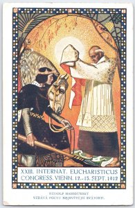 1912 Vienna Eucharistic Congress Rudolf Habsburský Art Postcard